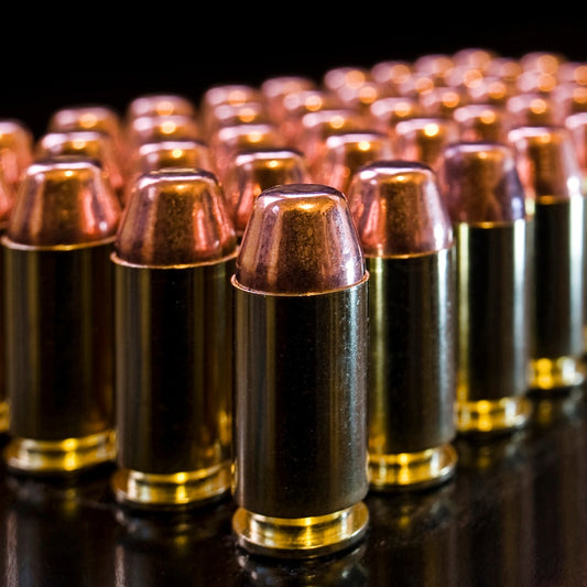Up close group of .40 Ammo